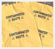 Contaminated waste bag