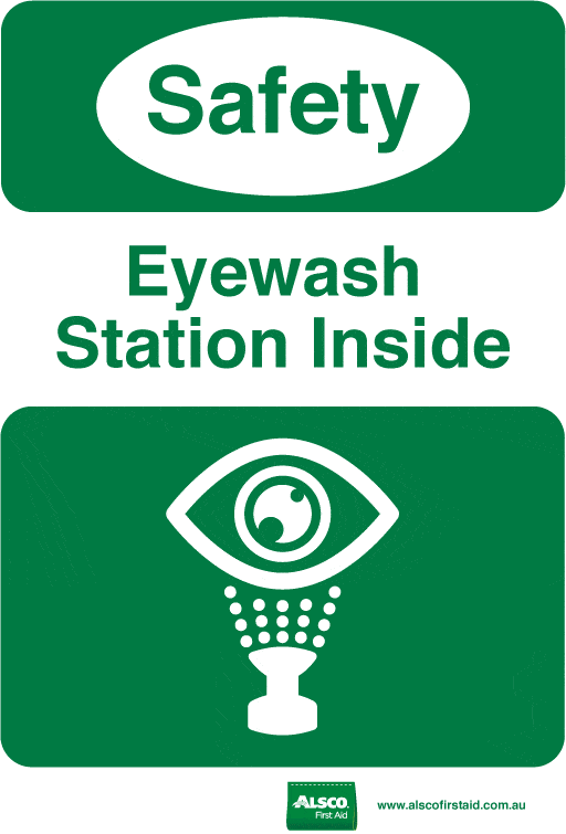 eye wash sign