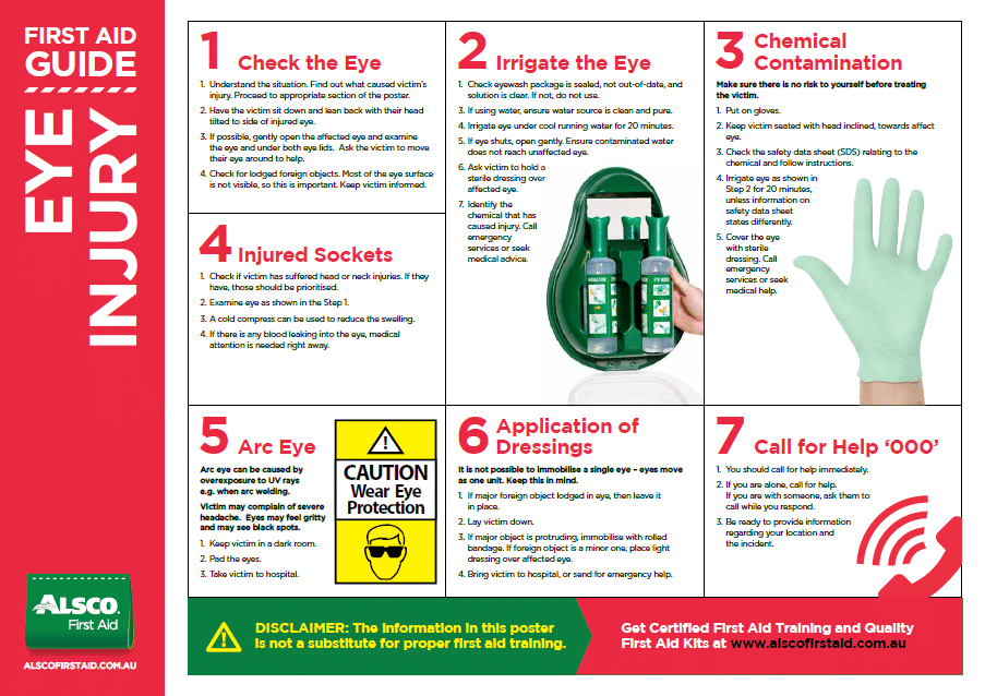 first aid object in eye