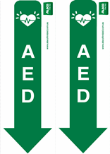 A4 AED Arrow Downwad Double