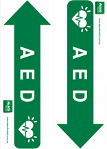 A4 AED Arrows Left and Right