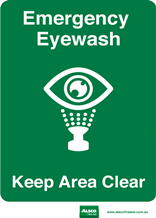 A4 Eyewash Keep Area Clean Poster