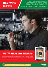 Heart Health Poster: Red Wine is Fine